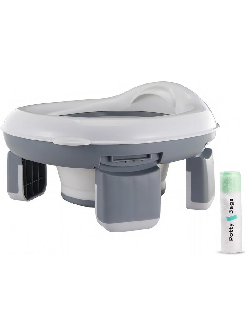 2-in-1 Portable Potty Training Seat – Foldable Travel Toilet Trainer for Boys & Girls – Includes Storage Bag & Splash Guard – Ideal for Car, Camping, Picnic & Outdoor Family Trips